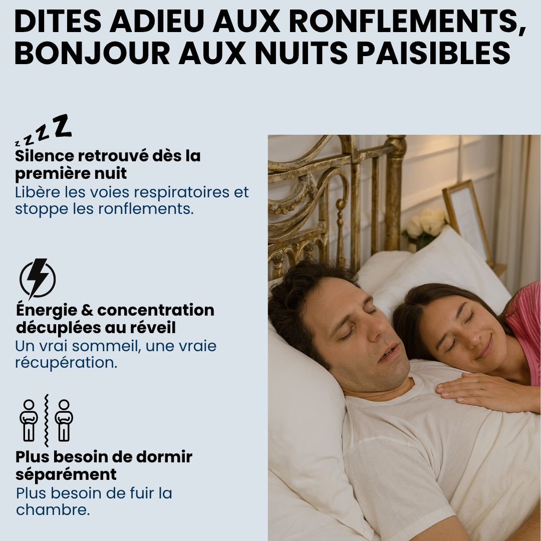 Gouttière anti-ronflement confortable et discrète