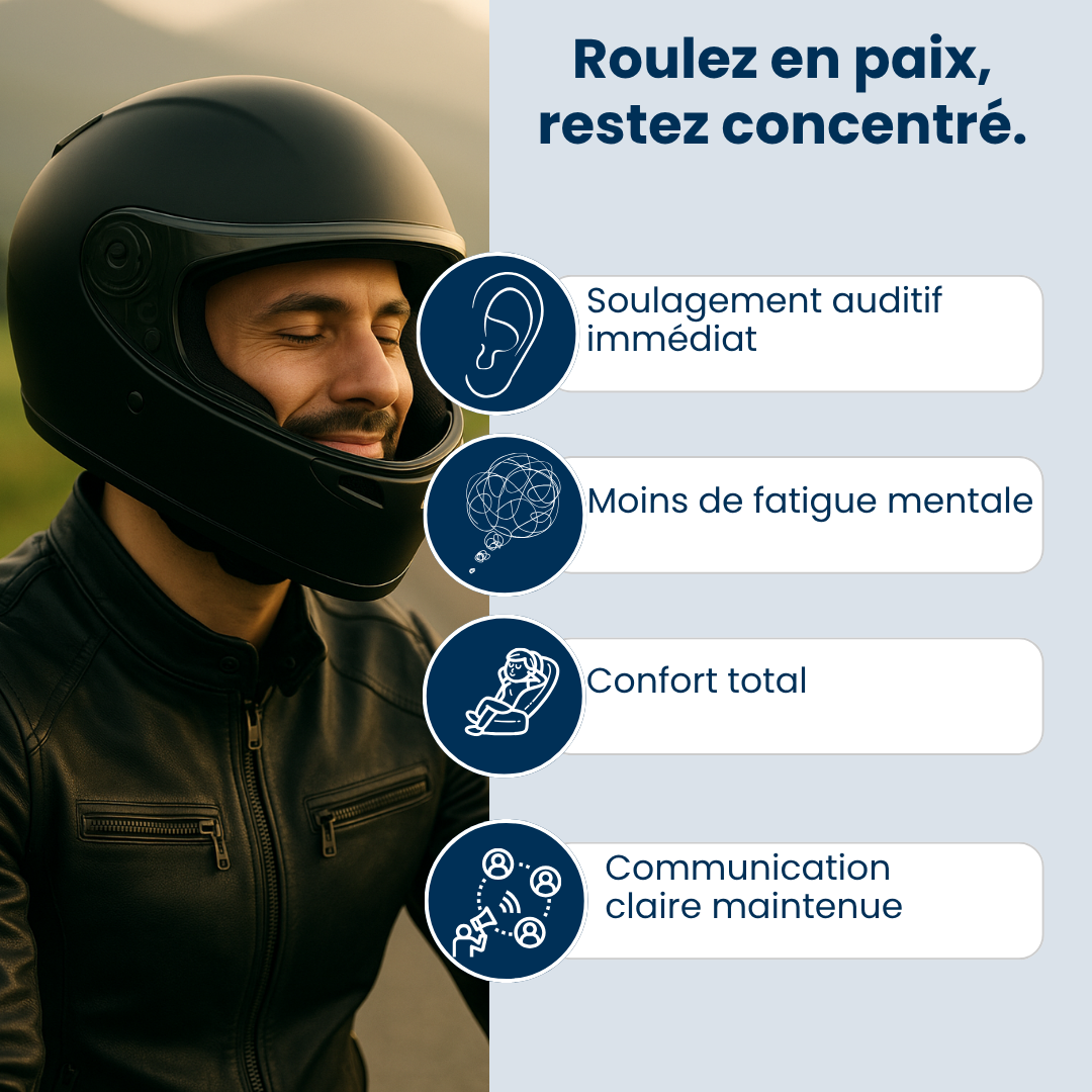 Bouchons moto anti-bruit et confort longue durée