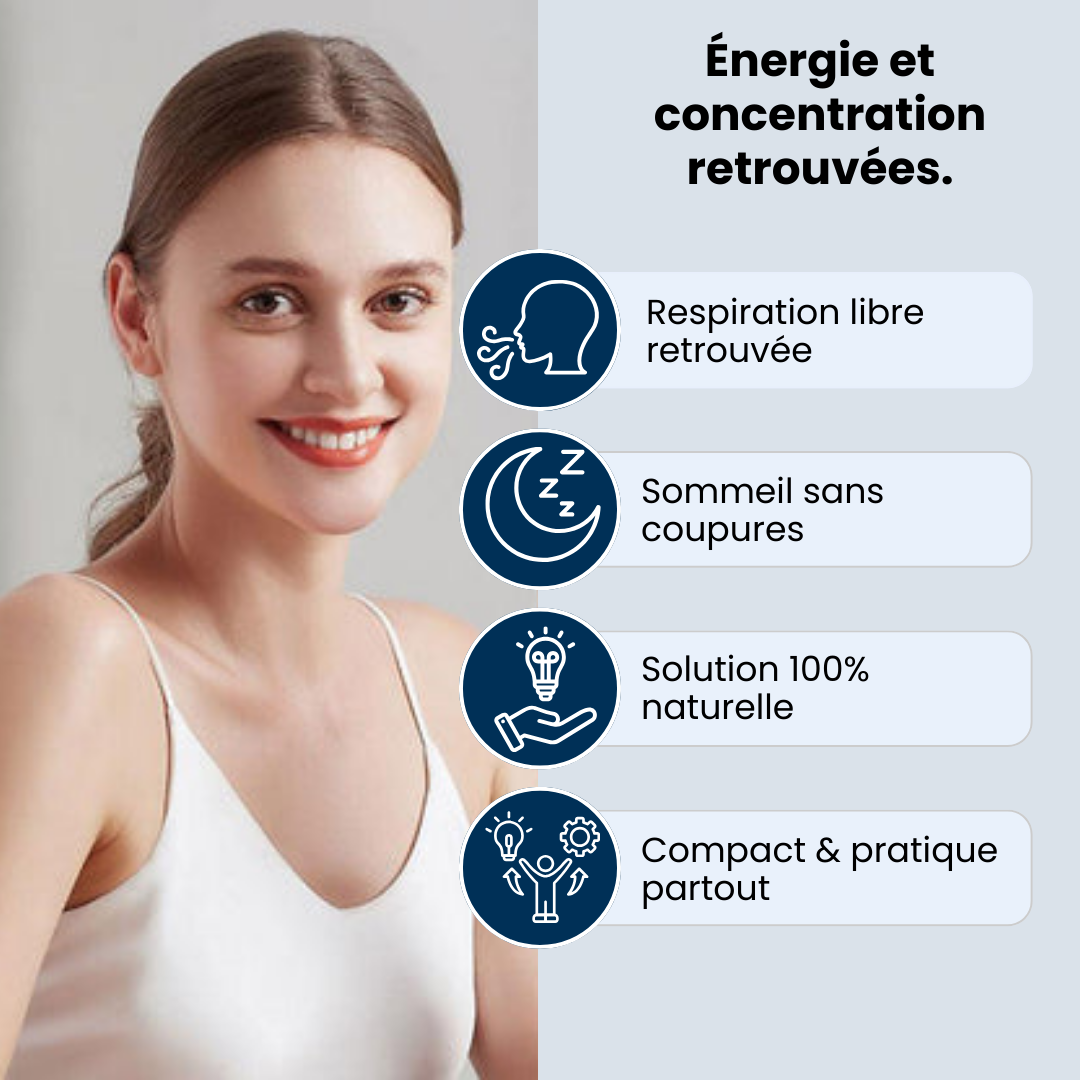 Dispositif nasal à lumière rouge qui libère vos voies nasales et met fin à vos nuits agitées